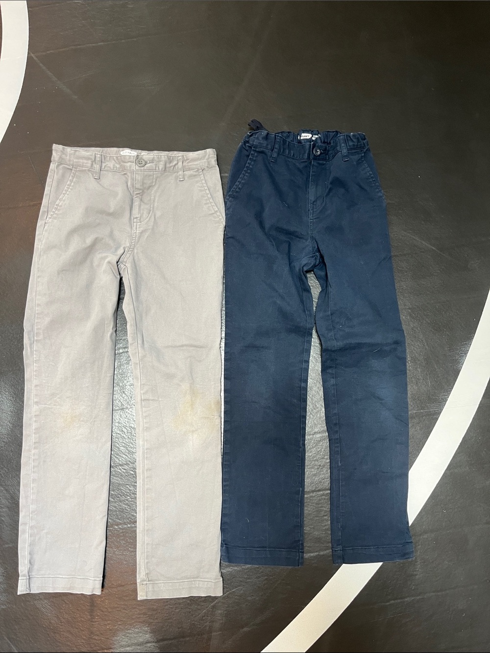 Boys Old Navy Chinos- Navy and Light Gray